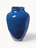 Elegant Cobalt Blue Glossy Ceramic Vase